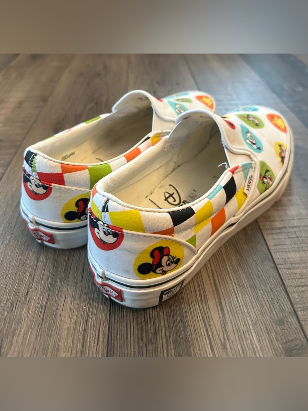 Vans Disney Old Skool Men 9 Women 10.5 White 50th Anniversary Mickey Authentic - Picture 3 of 7